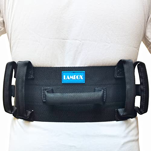 LAMBOX Gait BeltTransfer Belt with 7 Nylon Padded Handles, Medical