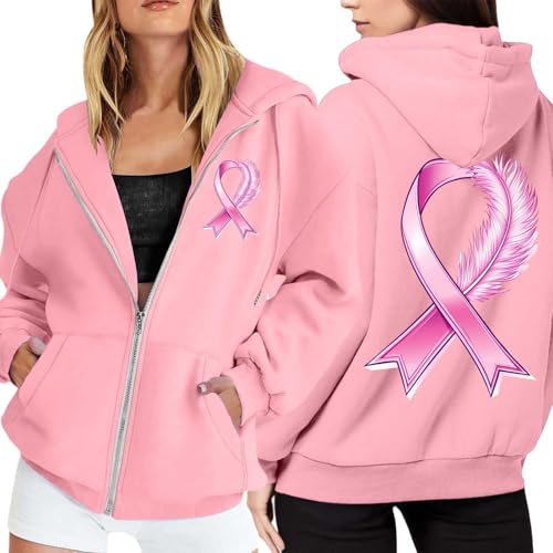 Sweat à capuche polaire rose haut de gamme avec cordon de serrage et finitions soignées
