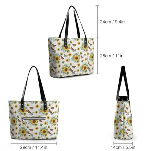 Bolso de trabajo tipo tote grande de cuero suave miniatura 4