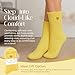 American Trends Cute Coral Fleece Socks Ultra Soft Fuzzy Cozy Warm Cloud Socks Perfect Birthday Self-Care Gifts 1Pack Yellow