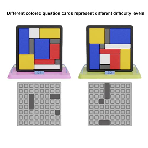 Logic Puzzle Brain Teaser Game for Kids & Adults, 88 Challenges 4 Difficulty Levels, Portable Design for Brain Training (1pcs) by Bazuo - Image 8