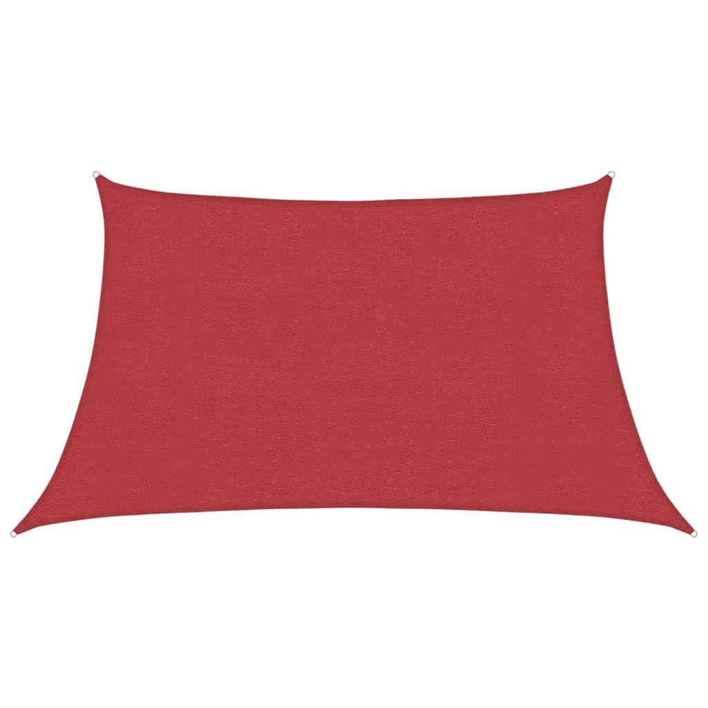 Voile d'ombrage pour terrasse et jardin rouge 160g/m² avec œillets