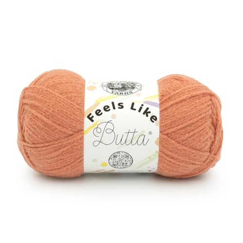 Image of Lion Brand Yarn, Feels Like Butta Soft Crochet Yarn, Sunset, Orange, 1 Pack