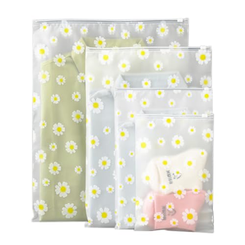 40Pcs Bolsas Zip Ropa Viaje, 4 Tamaños Bolsas de Almacenamiento Reutilizable, Bolsa de Ropa Transparentes con Cremallera, Organizadores Maletas de Viaje Impermeables, para Cosméticos, Bragas, Toallas