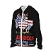 CRAYUKT All American Chick Chicken American Flag Sun Protection Hoodie Jacket Long Sleeve Athletic Shirts for Men Women Large