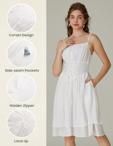 Image of Scarlet Darkness Corset Mini Sundress Chiffon Homecoming Dress for Women
