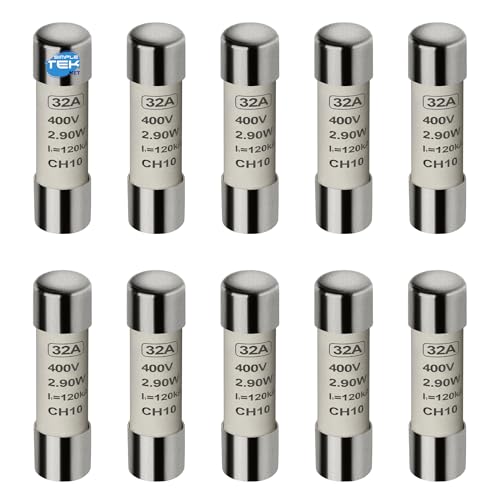 Fusibles cylindriques gG 10x38 mm 32A CH10 cartouche protection tableau électrique 400V