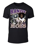DTGVirgil Black Minnesota Randy Moss Bootleg Style Throwback Style T-Shirt Men's Adult XL