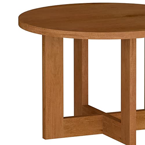 Mesa de Centro Redonda Ilhabela Caramelo Madeirada
