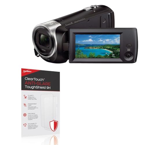 BoxWave Screen Protector Compatible with Sony HDR-CX405 - ClearTouch Anti-Glare ToughShield 9H (2-Pack), Anti-Glare 9H Tough Flexible Film Screen Protector