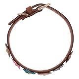 BESPORTBLE Collar para Perros Floral Ajustable Flores Decorativas, Tamaño 1.3x42 Cm, Color Negro, Correa para Mascotas Suave y Ligero, Accesorio Adecuado para Paseos y Celebraciones