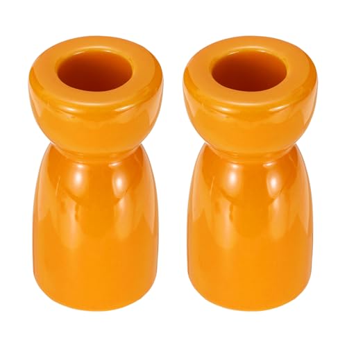 uxcell 2 Pack Candlestick Holder Bright Orange...