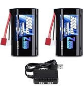 Zeee 2S Lipo 1500mAh 7,4V 60C – Connecteur T – 2 Batteries – Pour Drone FPV, Voiture RC, Hélicoptère, Avion