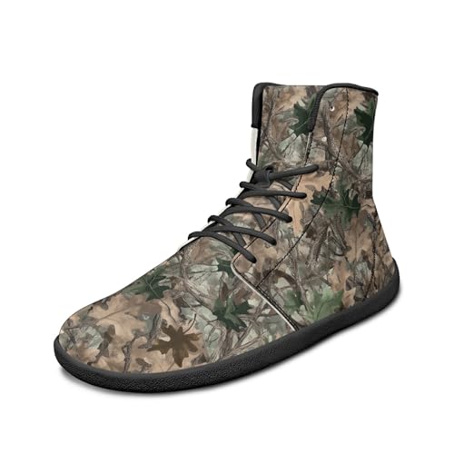 Image of Fashion Print Womens Mens High Top Barefoot Sneakers Flat Shoes