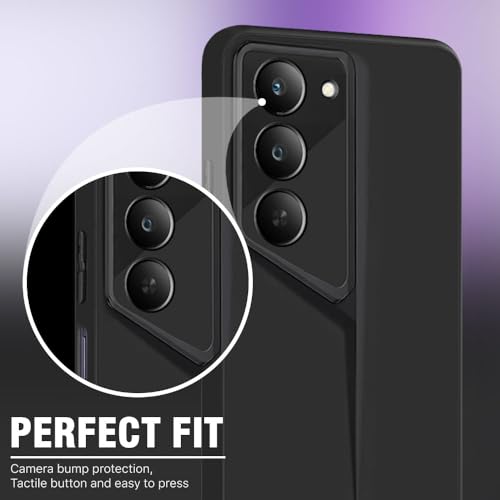 Image of WOW IMAGINE Back Cover for Realme 14x 5G | Realme Narzo 80x | Realme P3x | Blade Series Ultra Thin Case with Lightweight Design | Camera Protection | Soft Matte Silicone Flexible Mobile Case - Black