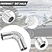 KVAEY 2PCS Air Parking Heater Exhaust Pipe Tube Elbow Connector, 25mm Stainless Steel Diesel Boat Heater with 2 Connectors, Automotive Exhaust Pipes Replacement