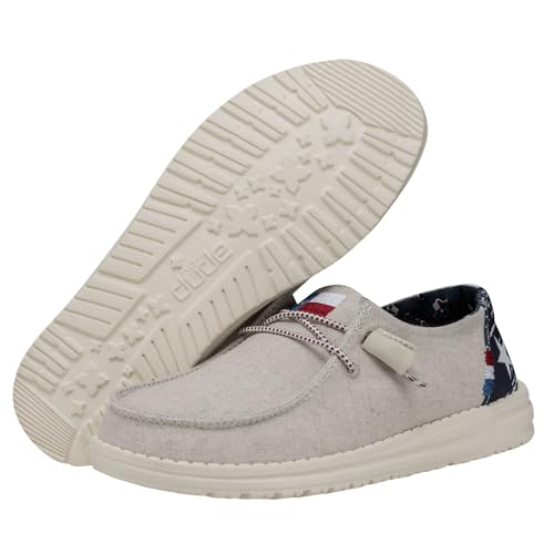 Image of HEYDUDE Wendy Star Loafers for Little, and Big Kid - Textile Upper with Lace Detailing, Removable Insole, Chic and Nice