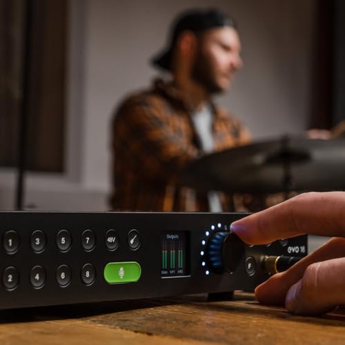 Audient EVO16 Interfaccia Audio (24 In/Out, Smartgain Multicanale, 8 Amplificatori Microfonici, Connessione USB-C), Nero - 7