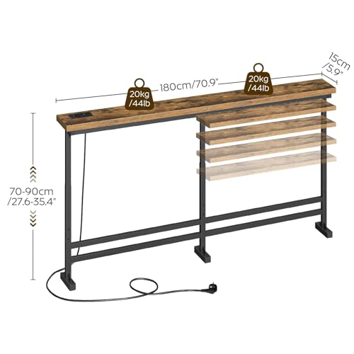 Mesa de sofá con toma de CA y soporte para 80 cápsulas café 4