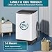 Stopsad 1.9 Cu.Ft Portable Washing Machine, Full-Automatic Electric Laundry Machine with 10 Programs, Compact Clothes Wash and Spin Combo with Stainless Steel Drum, Drain Hose for Apartment, Dorm,Home