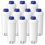 DLSC002 Water Filter for DeLonghi Coffee Machine, Water Filter Replacement Compatible with De'Longhi ECAM, Esam, ETAM, BCO, EC Series Coffee Machine (10 Pack)