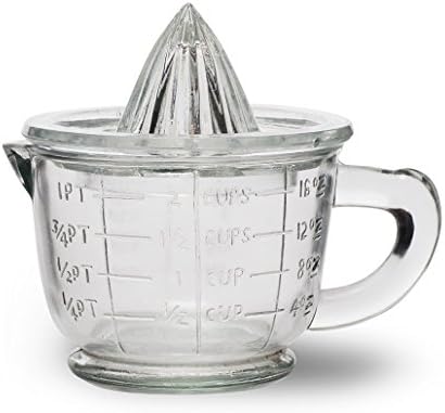 CKB LTD® Traditional Vintage Glass Juicer and Measurement Jug Set - 1 Pint 600ml - The ideal way to squeeze fresh oranges, lemon or lime