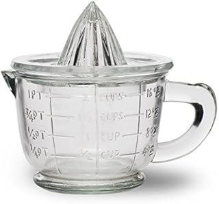 CKB LTD® Traditional Vintage Glass Juicer and Measurement Jug Set - 1 Pint 600ml - The ideal way to squeeze fresh oranges, lemon or lime