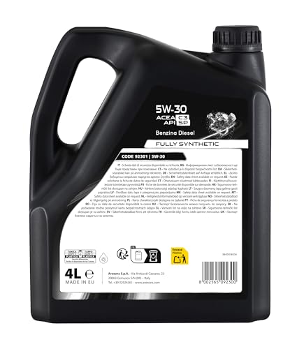 Arexons Olio Motore 5W-30 4L Sintetico, Riduce I Consumi, Adatto A Motori Di Ultima Generazione, Olio Motore Universale Benzina E Diesel - 2