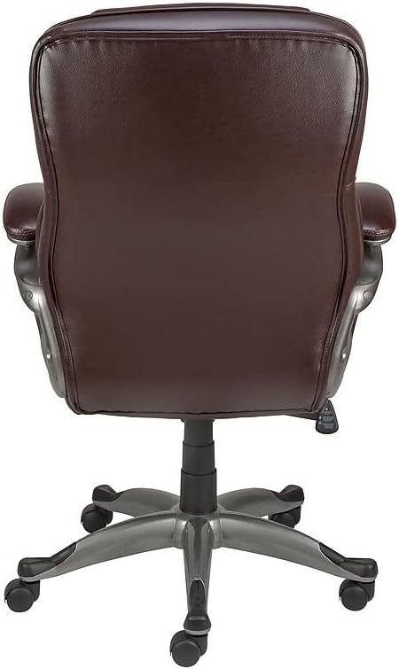 Office Chair Leather High- Back Manager' s Chair Brown Desk Chair Gaming Chair
