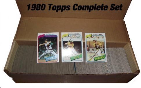 1980 Topps MLB Baseball Set with 726 Cards ! This Awesome Set Features Rookie Cards of Rickey Henderson and Rick Sutcliffe and Many More !!! It Is Absolutely Loaded with Superstars and Hall of Famers Including Lou Brock, Carl Yastrzemski, Pete Rose, Carlton Fisk, Johnny Bench, Nolan Ryan, Steve Carlton, Mike Schmidt, George Brett, Tom Seaver and Many More! A Great Addition to Any Collection and a Great Gift!