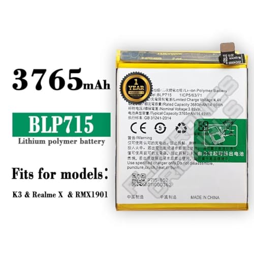 Image of BLP715 Battery for Oppo k3 / X / RMX1901 Battery with 1 Year Warranty****(U3)