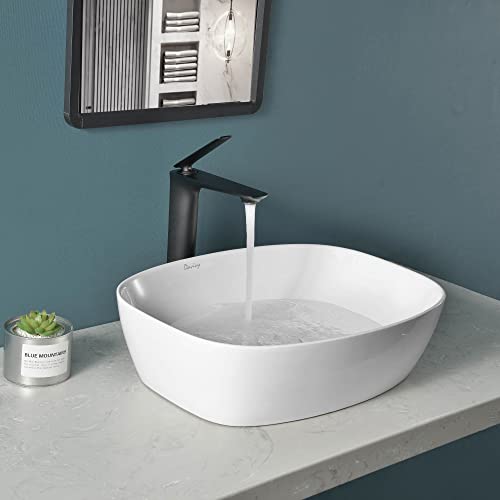 Davivy 20'' X 15.5'' Oval Vessel Sink With Pop Up Drain,Bathroom Sinks Above Counter,Bathroom Vessel Sinks,White Vessel Sink,Oval Bathroom Sink,Ceramic Vessel Sink,Bowl Sinks For Bathrooms #TOP2