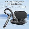 Bluetooth Headset, 2026 Wireless Bluetooth 5.3 Earpiece, 60Hrs Single-Ear Headset with Mute Button, Dual Noise Cancelling Mics, IP7 Waterproof Hands Free Headphone for Trucker, Business, Black