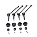 Produktbild Saturey WLtoys 144001 144002 124016 124017 124018 124019 RC-Car-Metall-Upgrade-Teile vor und nach der Hexadezimalkupplung CVD ( Color : Black )