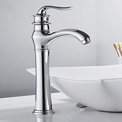 Grifo alto de cascada QYYZTQY para evitar salpicaduras en lavabo de encimera 5
