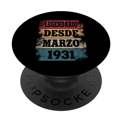Legendario Desde Marzo 1931 - Cumpleaños 93 Años PopSockets PopGrip Intercambiable