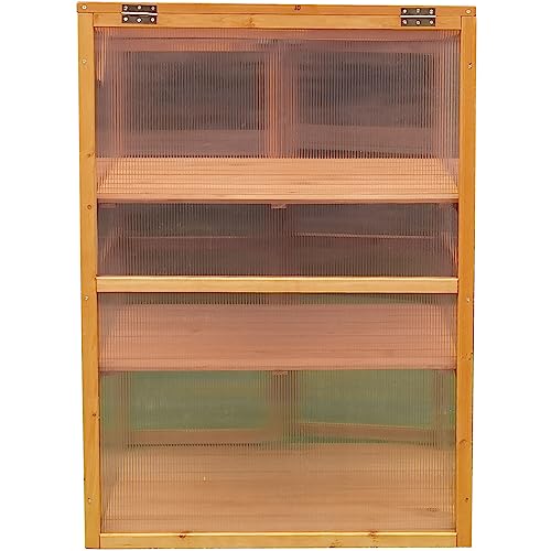 Hanover Indoor/Outdoor Portable Cold Frame, Three Shelves With Front And Top Openings, Garden Plant Protector, Aluminum Frames, Mini Greenhouse #TOP2