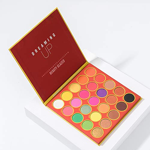 Myuango 25 Colors Eye Shadow Palette Pigmented Smooth Powder Long Lasting Matte Shimmer And Glitter Texture Shades Neutral Waterproof Eyeshadow Makeup Pallet #TOP1
