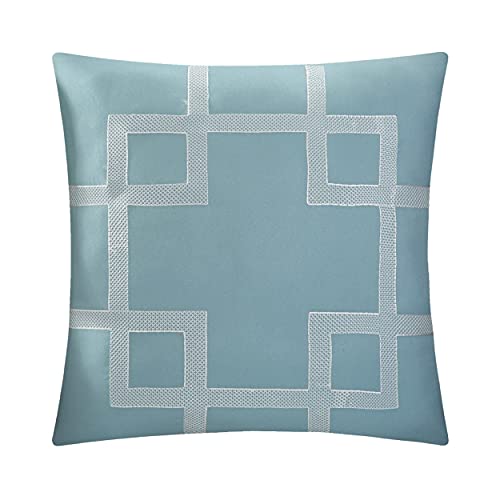 Chic Home Madrid 3 Piezas Reversible edredón Super Suave Microfibra Gran medallón diseño Felpudo con un diseño geométrico Impreso Juego de Cama con Decorativo Almohada y Sham, Doble Verde