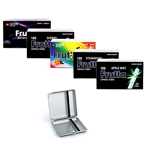 Frutta Click Zigarettenhülsen mit Geschmack Alle Sorten Mix 500 Stück Probierpaket inklusive gratis Etui
