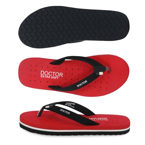 Image of DOCTOR EXTRA SOFT House Slipper for Women's Care Dr Orthopaedic Super Comfort Fitting Flat Cushion Chappal Flip-Flop for Ladies & Girl's