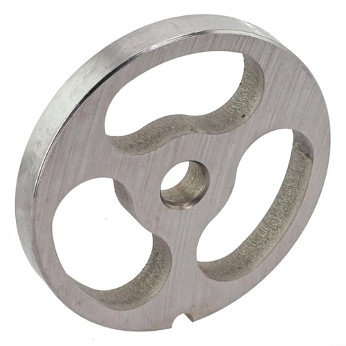 Drivstraw Edelstahl-Fleischwolf-Platte 69 mm mit 6 mm, 8 mm, 10 mm, 12 mm, 18 mm Löchern für 12 handelsübliche Küchenmühlen, Küchenzubehör (3 Löcher)