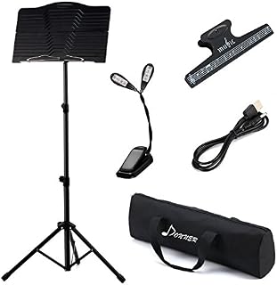 Donner Sheet Music Stand DMS-1 Folding Travel Metal Music Stand With Carrying Bag