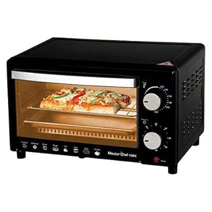 AADB Oven MasterChef 16BK OTG (16 Liters) with Temperature Selection-1300W, 4-Stage Heat Selection, Includes Baking Pan, SS Grill Tray, Tray Handle (Black)