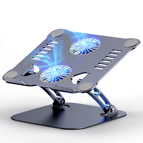 LPUNCD Höhenverstellbarer Laptop Ständer Mit RGB Lüfter, Faltbarer Stand Aus Aluminiumlegierung, Belüfteter Notebook Halterung, Ergonomisch Kompatibel Mit Alle MacBook, 10-17\"\" LPUNCD Höhenverstellbarer Laptop Ständer Mit RGB Lüfter, Faltbarer Stand Aus Aluminiumlegierung, Belüfteter Notebook Halterung, Ergonomisch Kompatibel Mit Alle MacBook, 10-17\"\"
