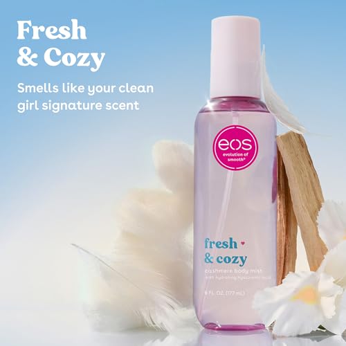 eos Cashmere Body Mist, Fresh & Cozy, Body Spray for Women, Hair Mist, Moisturizing, Hyaluronic Acid, Glycerin, Vegan, Cruelty-free, 6 fl oz — view 2