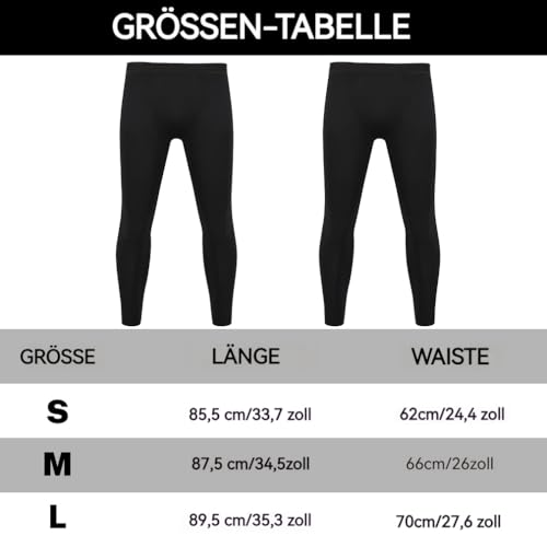 Tczecoo Legging de compression pour enfant, noir et noir L, L – vue 4