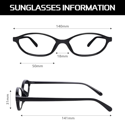 Image of GUVIVI Retro Oval Sunglasses for Women Chic Cat Eye 90s Sunnies Lightweight Narrow Shades Trendy UV protection Sun Glasses