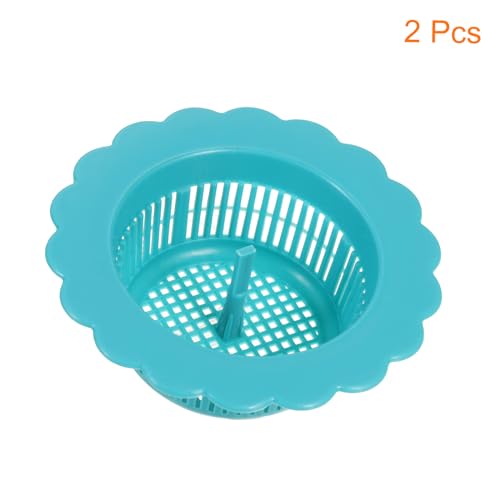 Colador para desagüe de fregadero plástico azul 2 piezas miniatura 3