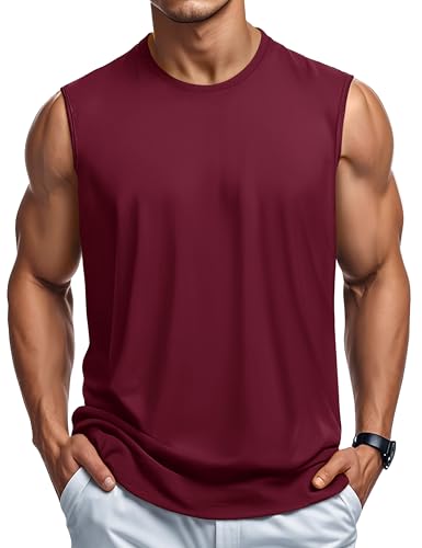 MAGCOMSEN Men's Sleeveless Shirts Summer Tank Top Workout Gym Muscle Cut Off Shirt Casual Beater for...
